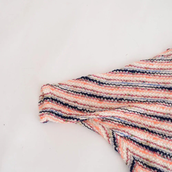 Anthropologie 9-His Stcl Orange Navy Knit Postmark Spacedye Threaded Sweater XS - Picture 8 of 11